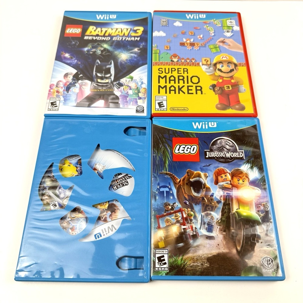 Nintendo Wii U Super Smash Bros Super Mario Maker Batman 3 Jurassic World Bundle